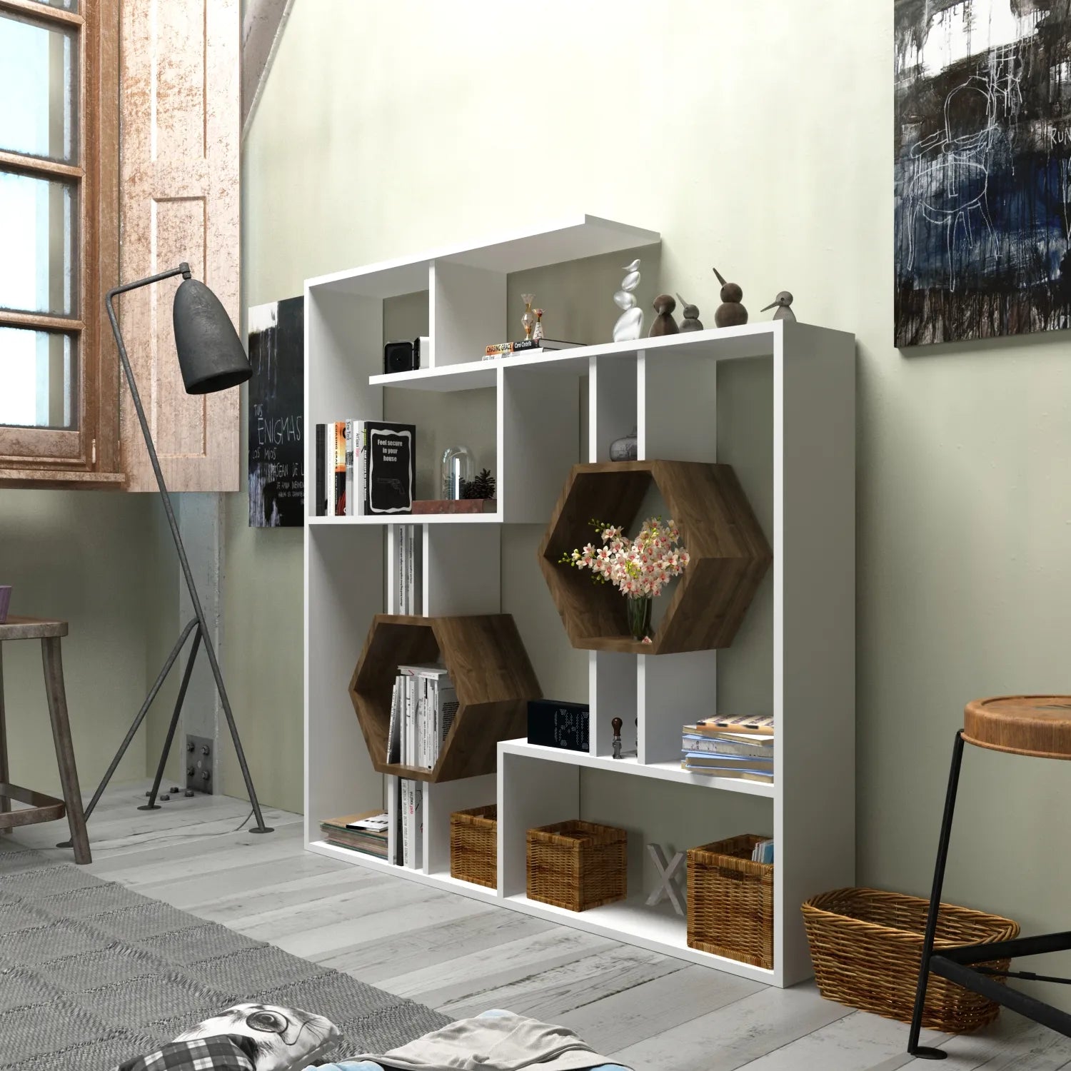 360 Rotating Bookshelf, Bamboo Rotating Storage Display Rack Standing  Shelves with Open Design Shelving for Living Room Study Room Office