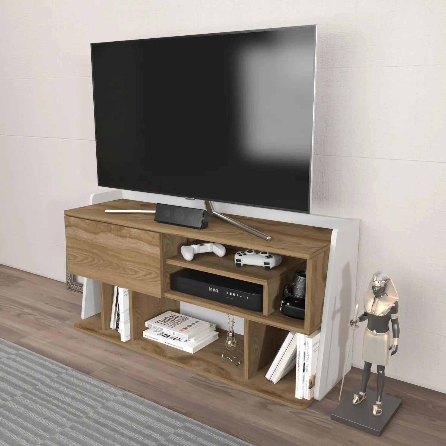 Raca 47" Wide TV Stand and Media Console for TVs up to 55"