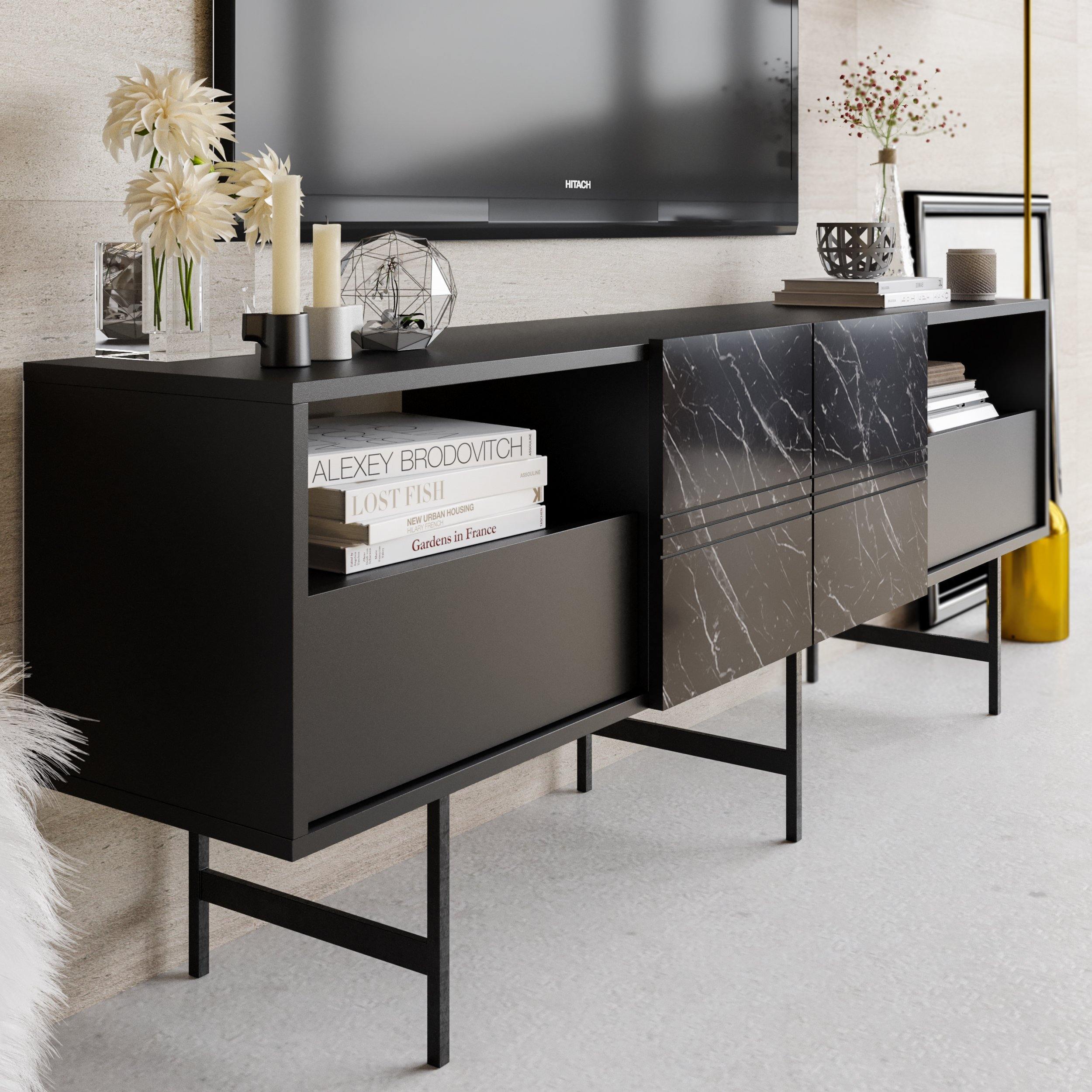 Dark deals media console