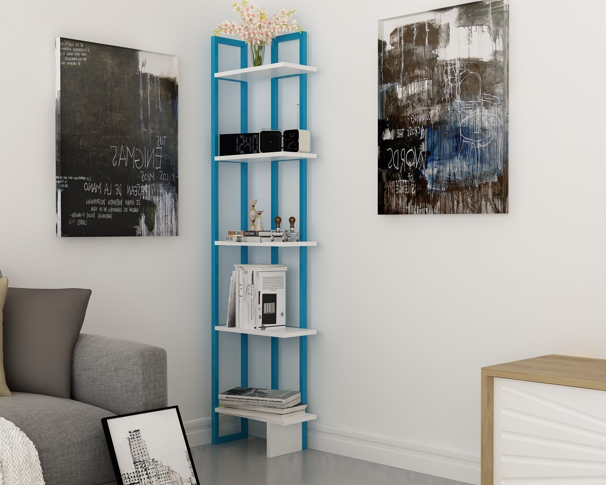 Lynnfield store corner bookcase