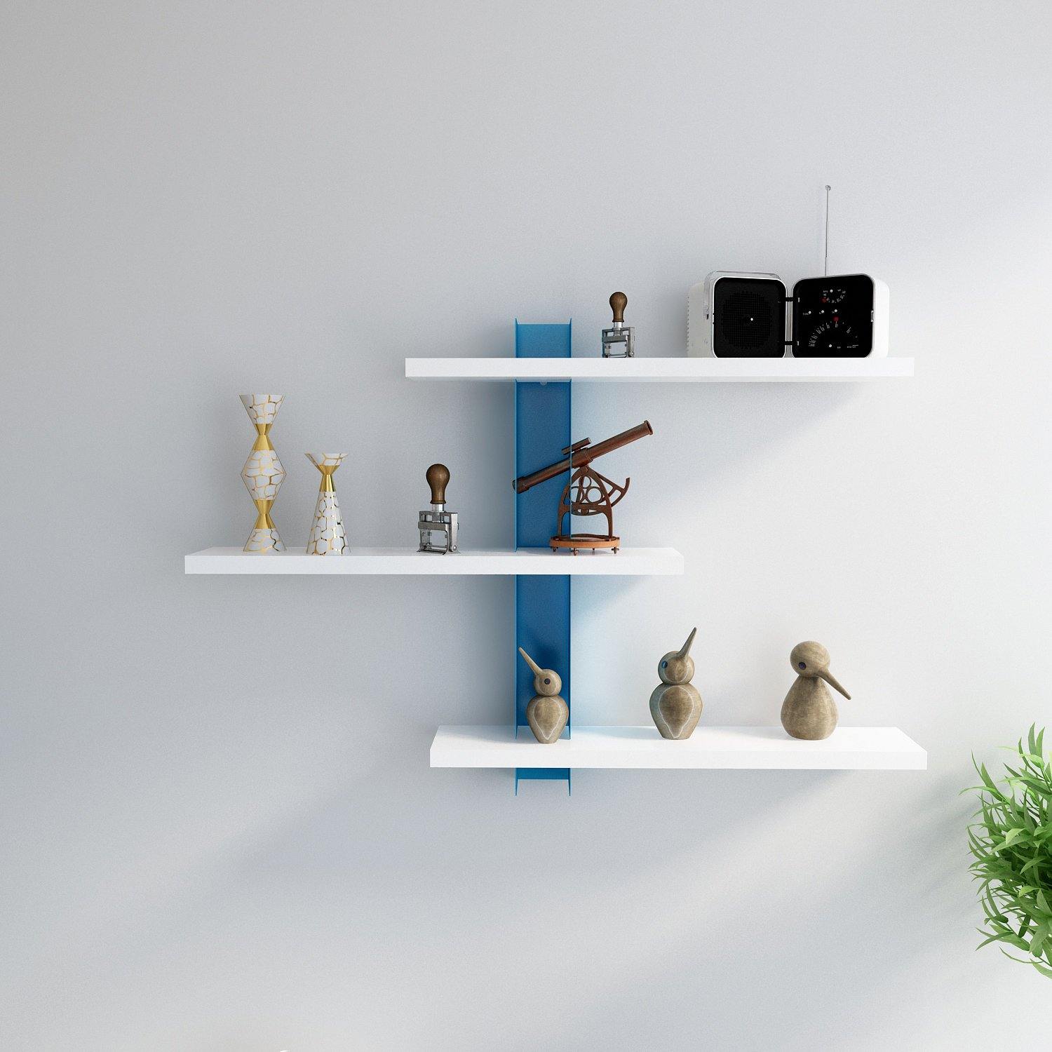 Metal adjustable deals shelves wall mounted