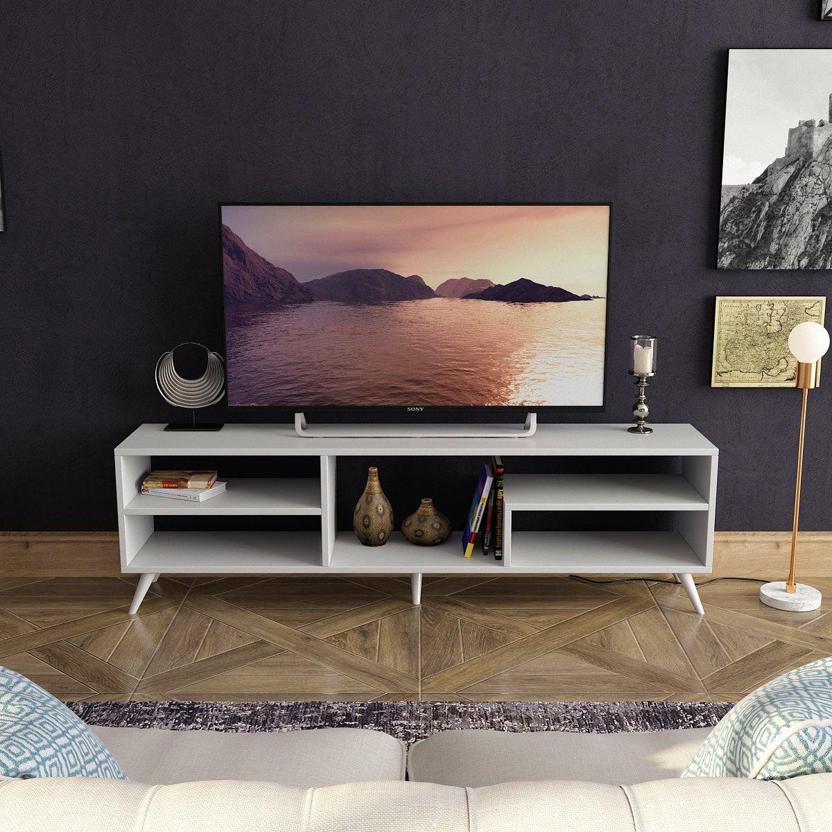 Bestar small space krom deals tv stand